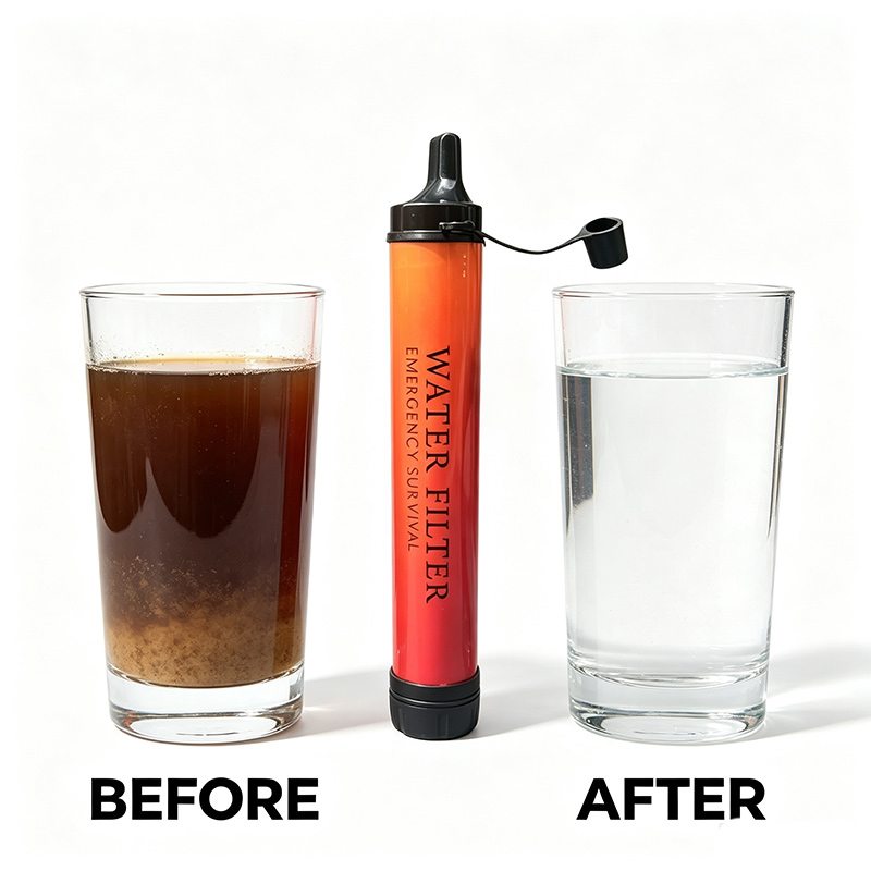 Mini filtro de agua portátil p - Water Purification Straw reseña y precio